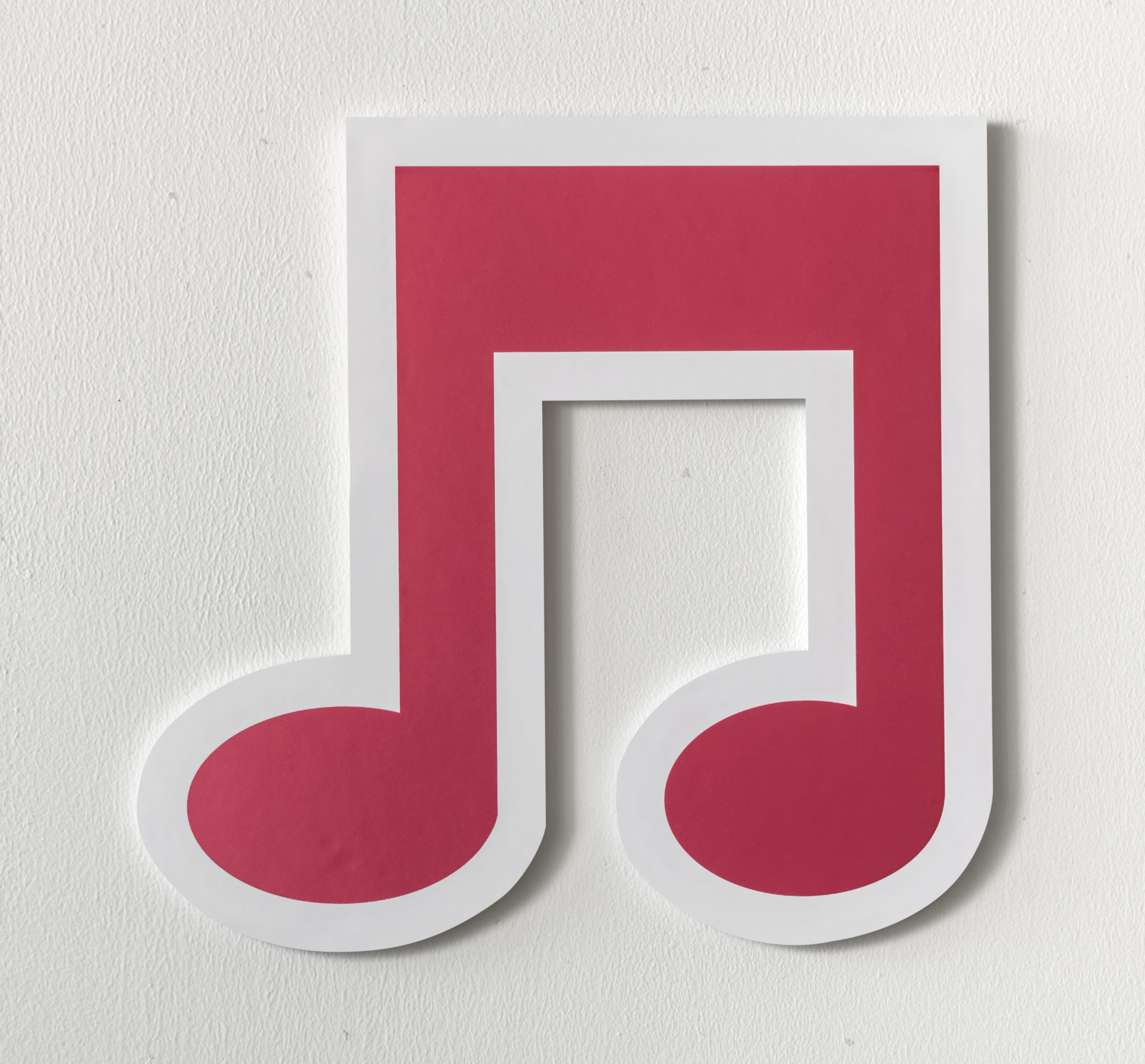 Music note audio cut out icon