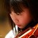 Young lady playing her violin